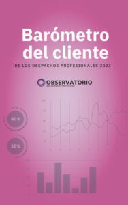Portada del estudio Barómetro del cliente de los despachos profesionales 2023