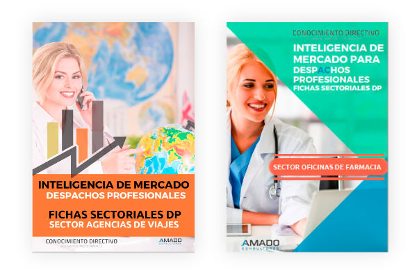 Portadas de fichas sectoriales sobre Oficinas de Farmacia y Agencia de Viajes