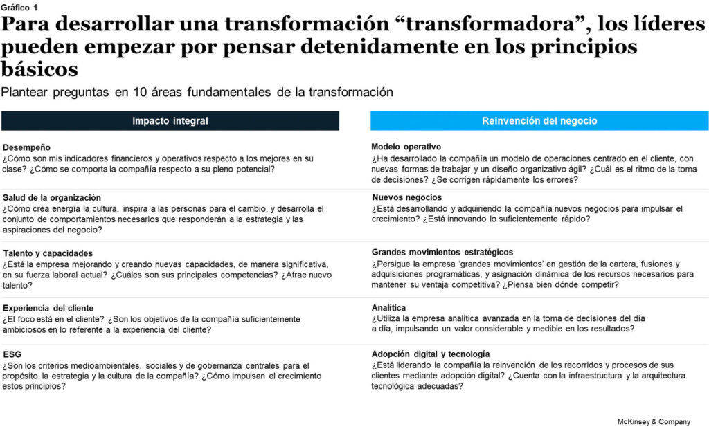 Principios básicos para desarrollar una transformación "Transformadora"