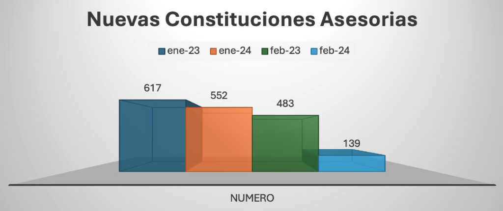 Constituciones Asesorías Enero y Febrero  2023 y 2024