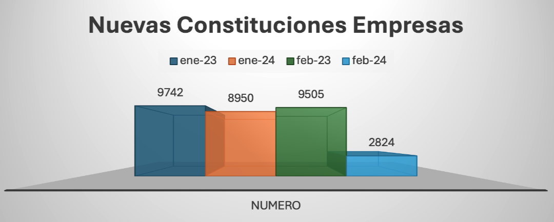 Constituciones Empresas Enero y Febrero 2023 y 2024