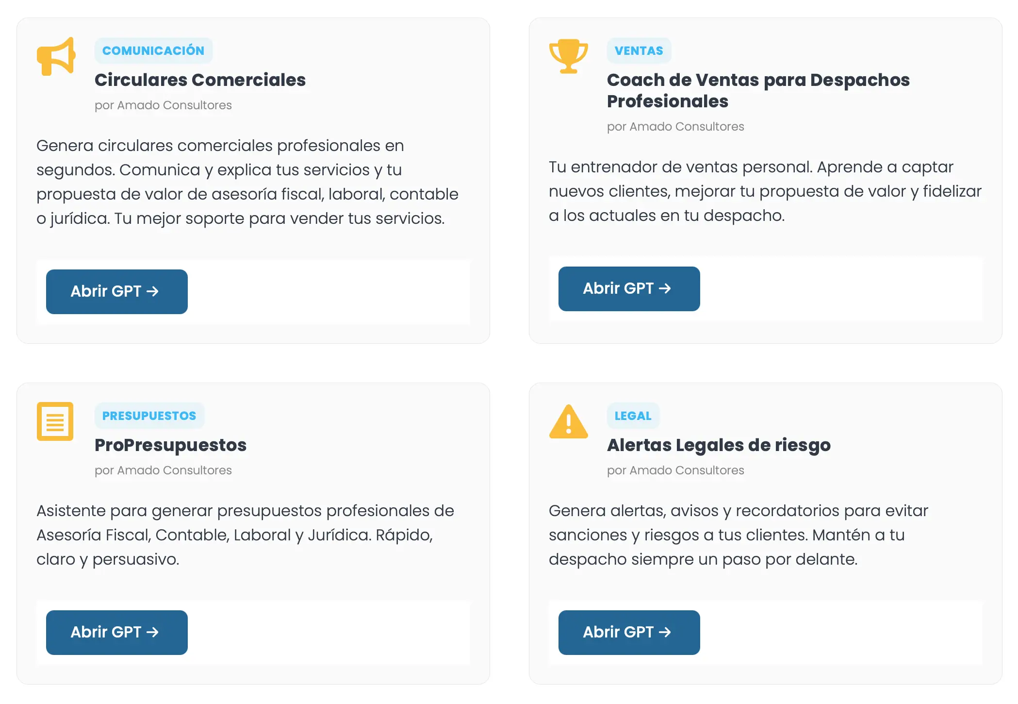Herramientas GPT para despachos profesionales